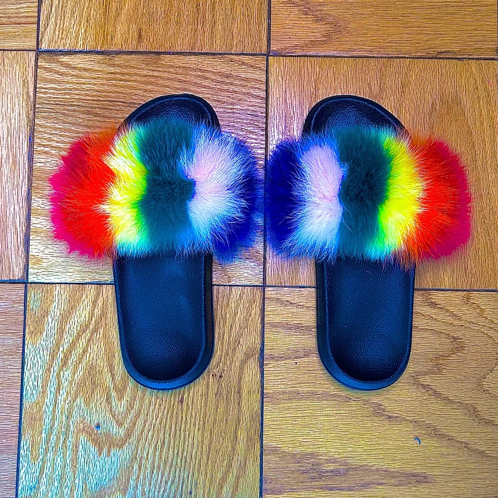Fox Fur Rainbow Slides